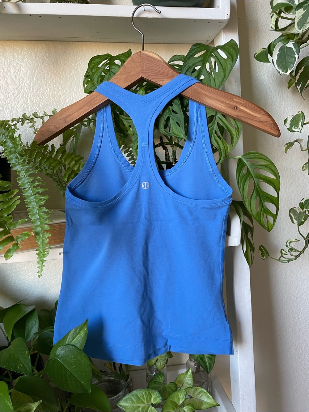 Lululemon Cool Racerback Short Tank Top Nulu-Poolside Blue